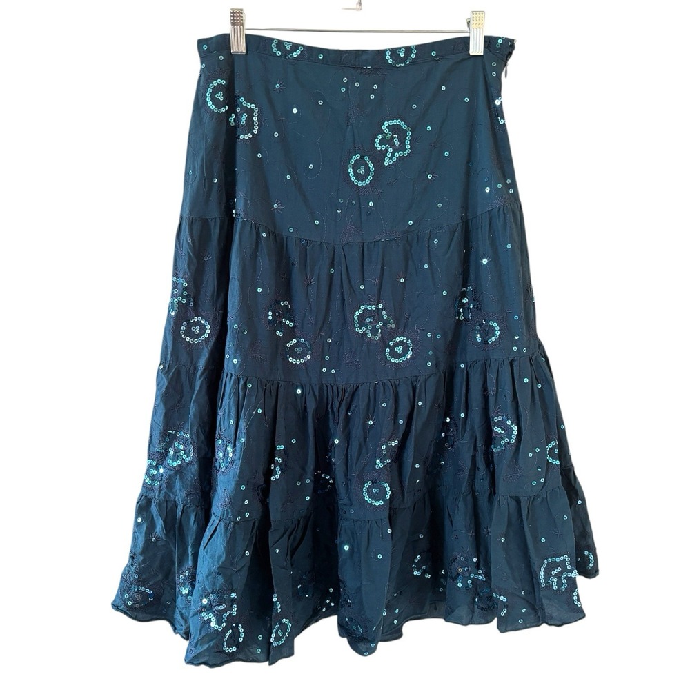 Vtg Y2K Charlotte‎ Russe Womens Tiered Skirt Size 7 Whimsigoth Fairy Witchy City